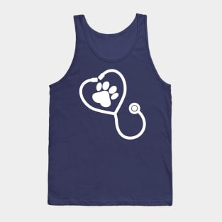 stethoscope with paw print Tank Top